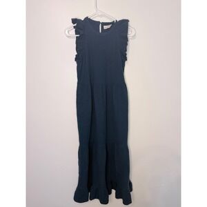 Universal Thread Teal Blue Ruffle Tiered Gauze Midi Dress XS [Excellent]